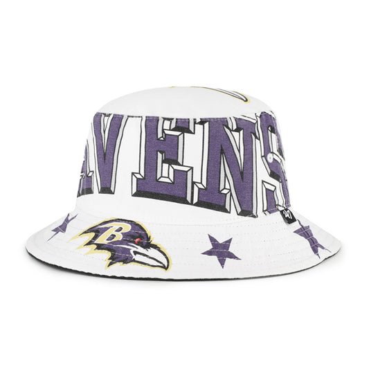 Baltimore Ravens '47 Brand  White Energize Bucket Hat
