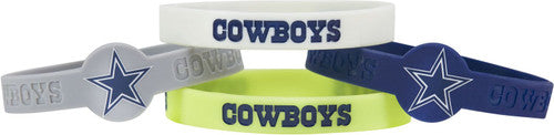 Dallas Cowboys Team Silicone Fan Bands Set of Four