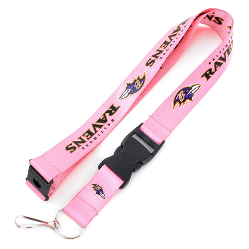 Baltimore Ravens Aminco Pink Team Lanyard