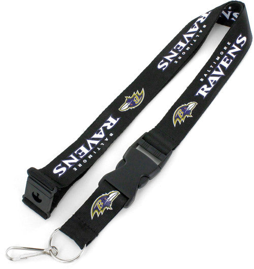Baltimore Ravens Aminco Black Team Lanyard