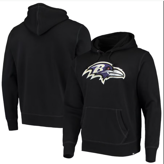 Baltimore Ravens '47 Brand Jet Black Imprint Headline Men's Hoodie