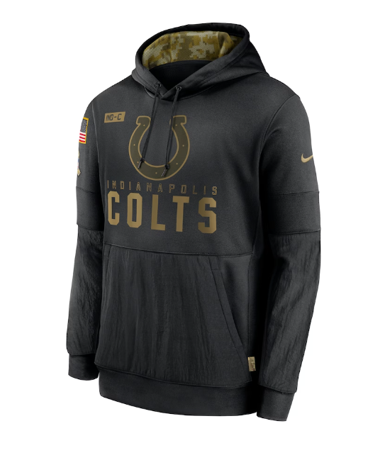 Indianapolis Colts Nike Salute to Service Sideline Performance Hoodie- Black
