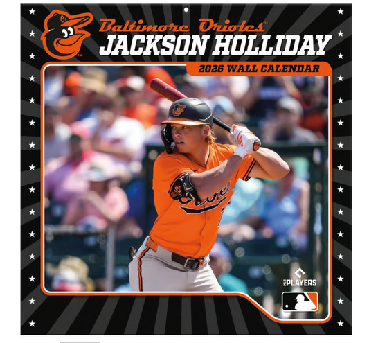 MLB Baltimore Orioles Jackson Holliday 2026 Wall Calendar