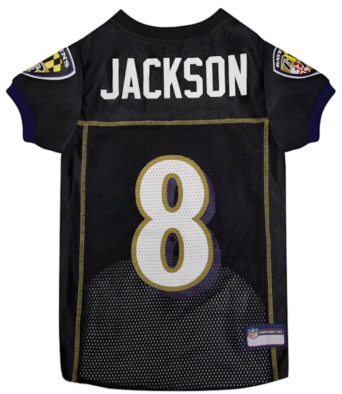 Baltimore Ravens Pets First # 8 Lamar Jackson Pet Jersey-Black