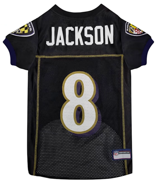 Baltimore Ravens Pets First # 8 Lamar Jackson Pet Jersey-Black
