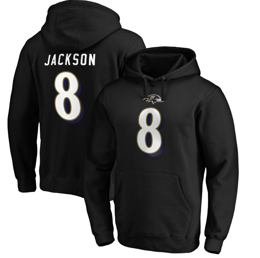 Baltimore Ravens Lamar Jackson Fanatics Black Hoodie