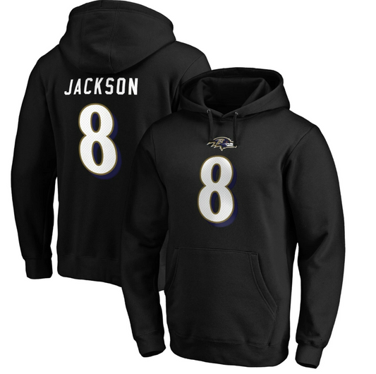 Baltimore Ravens Lamar Jackson Fanatics Black Hoodie