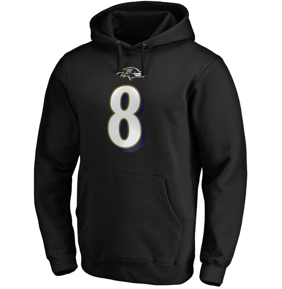 Baltimore Ravens Lamar Jackson Fanatics Black Hoodie