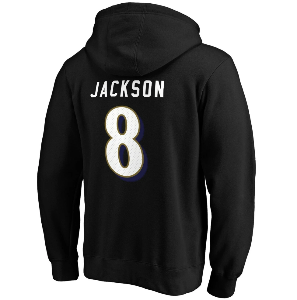 Baltimore Ravens Lamar Jackson Fanatics Black Hoodie