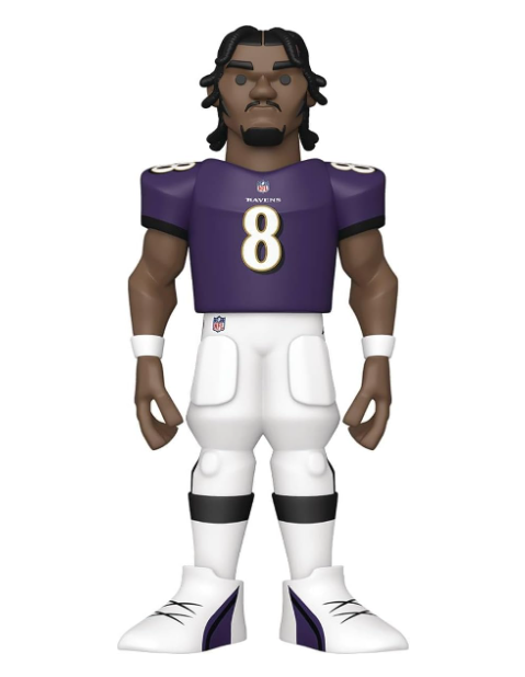 Baltimore Ravens Funko #8 Lamar Jackson Gold Collection Premium Vinyl Figure- Purple