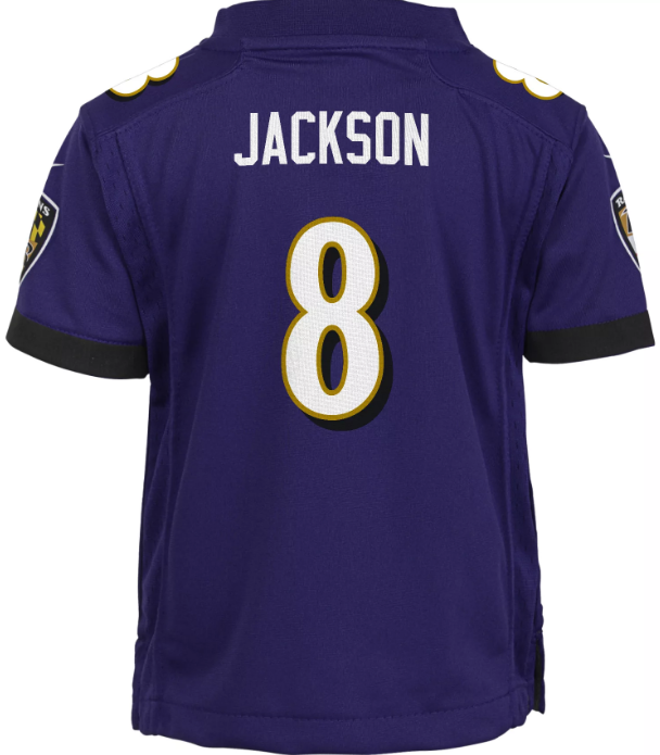 Baltimore Ravens Nike #8 Lamar Jackson Pre-school Kids Jersey- Purple