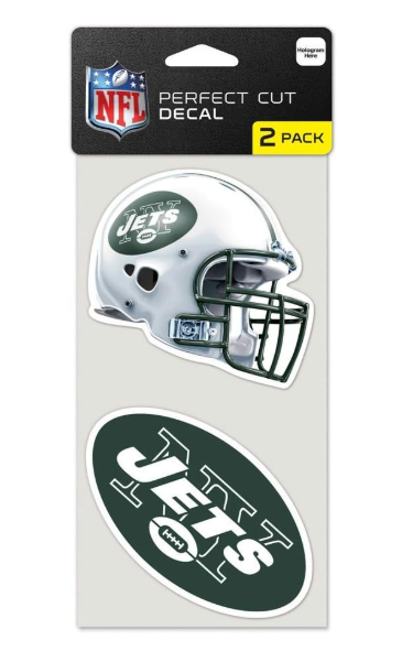 New York Jets Wincraft Perfect Cut Decal 4x4 Set of Two