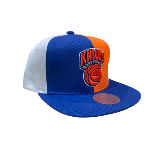 New York Knicks Mitchell & Ness Pinwheel Snapback - Blue