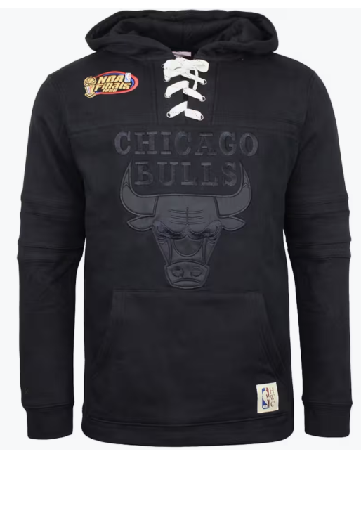 Chicago Bulls Mitchell & Ness NBA Lacer Hoodie - Black