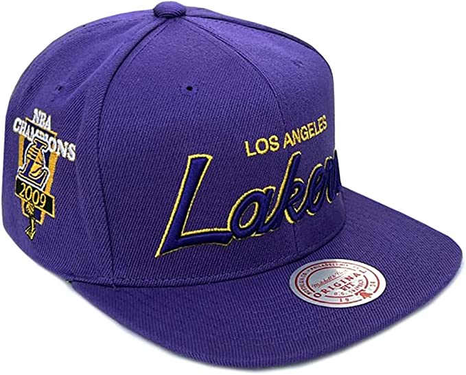 Los Angeles Lakers Mitchell & Ness 2009 NBA Champ Year Trophy Snapbck Hat - Purple