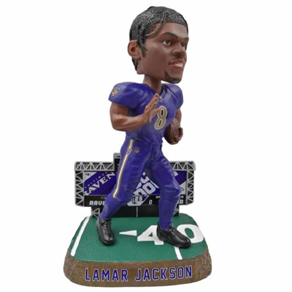 Baltimore Ravens Lamar Jackson Color Rush Score Board Bobble Head