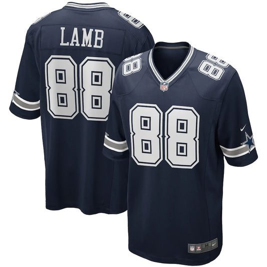 Dallas Cowboys Nike #88 CeeDee Lamb Navy Game Jersey