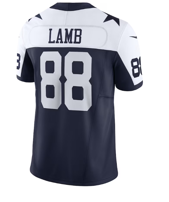 Dallas Cowboys #88 CeeDee Lamb Nike Vapor F.U.S.E. Limited Jersey - Throwback