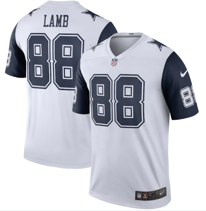 Dallas Cowboys Nike #88CeeDee Lamb White Legend Color Rush Men's Jersey