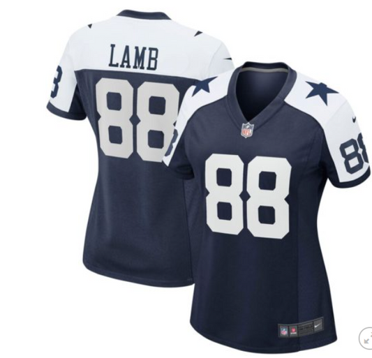 Dallas Cowboys Nike Women's # 88 CeeDee Lamb Throwback Game Jersey