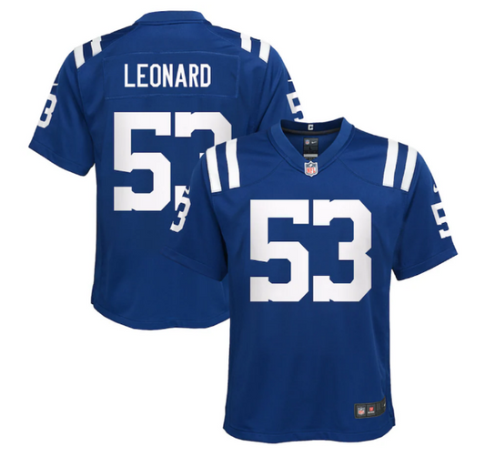 Indianapolis Colts #53 Darius Shaquille Leonard Youth Jersey - Blue