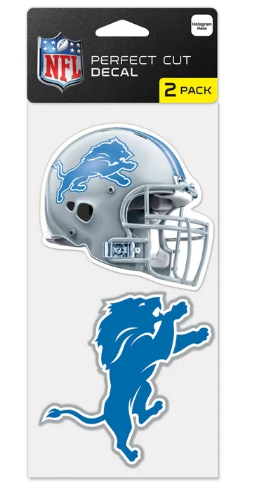 Detroit Lions Wincraft Perfect Cut Decal 4x4 Set of Two