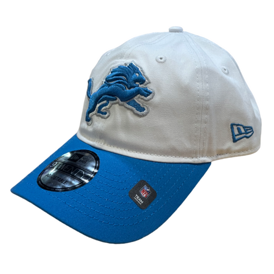 Detroit Lions New Era Core Classic White 9TWENTY Adjustable Hat