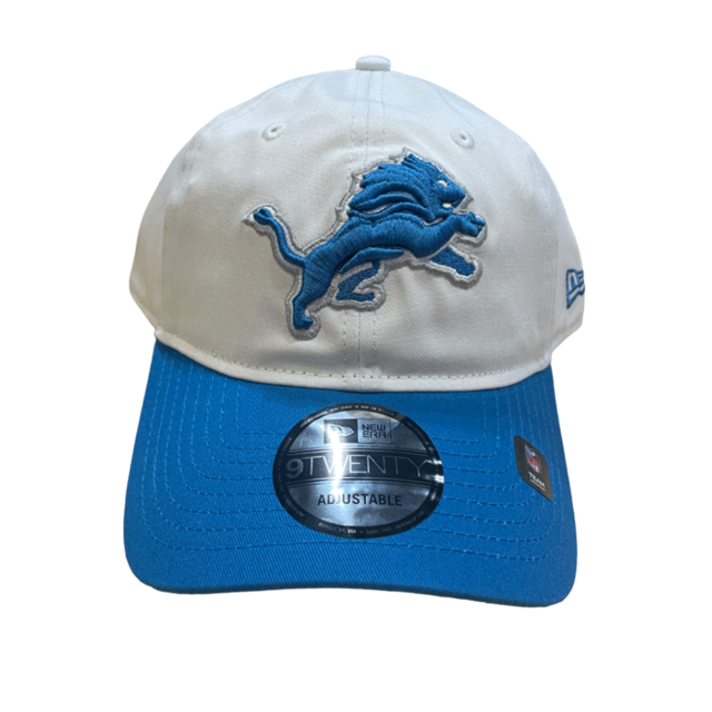 Detroit Lions New Era Core Classic White 9TWENTY Adjustable Hat