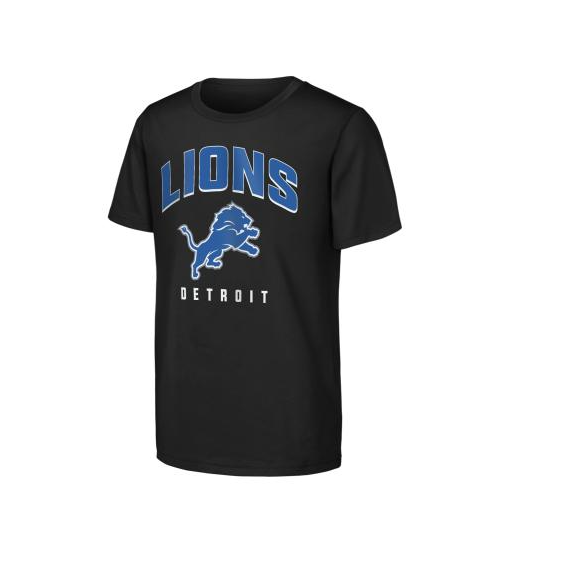 Detroit Lions Outerstuff Youth Team Spirit T-Shirt- Black