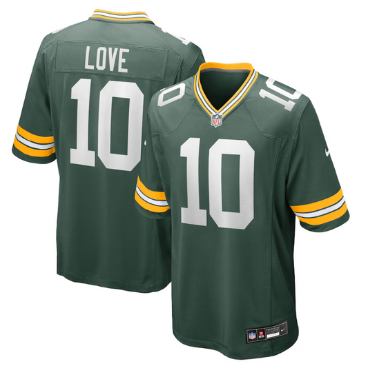Green Bay Packers Nike # 10 Jordan Love YOUTH Player Game Jersey - Green