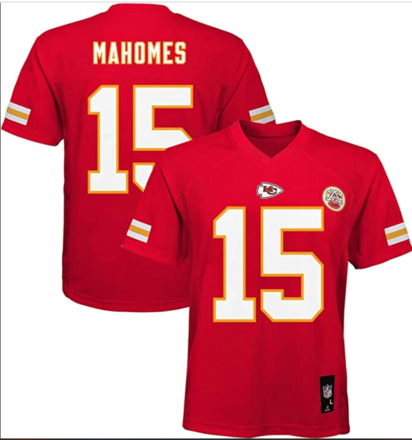 Kansas City Chiefs Patrick Mahomes #15 Youth Mid Tier Red Jersey