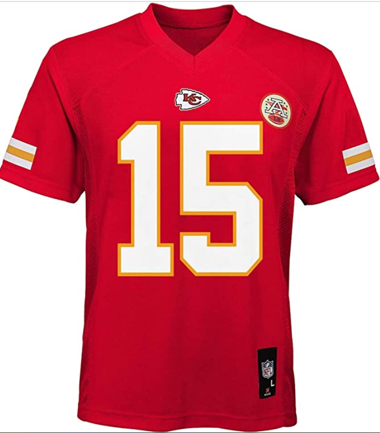 Kansas City Chiefs Patrick Mahomes #15 Youth Mid Tier Red Jersey