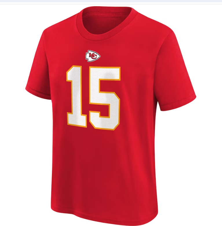 Kansas City Chiefs Youth Nike Patrick Mahomes Red Player Name & Number T-Shirt