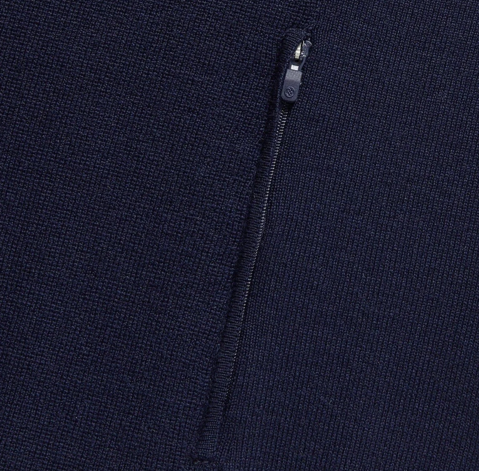 G/FORE 1/4 ZIP MERINO WOOL TECH-LINED DUNES TAILORED FIT VEST