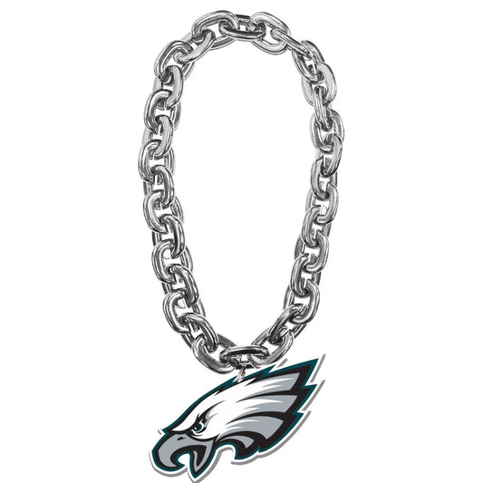 Philadelphia Eagles Aminco Foam Fan Chain - Sliver