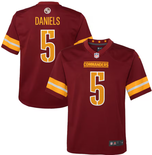 Washington Commanders Nike #5 Youth Jayden Daniels Player Game Jersey - Burgundy