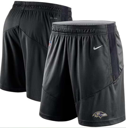 Baltimore Ravens Men's Nike Black   Sideline Performance Knit Shorts