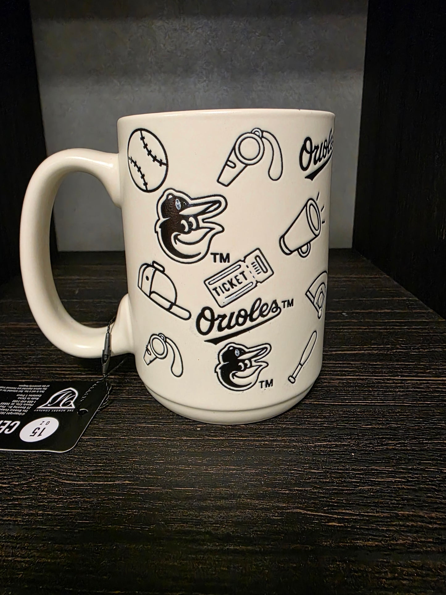 Baltimore Orioles Memory Company All Over Ceramic 15oz Ceramic  Mug