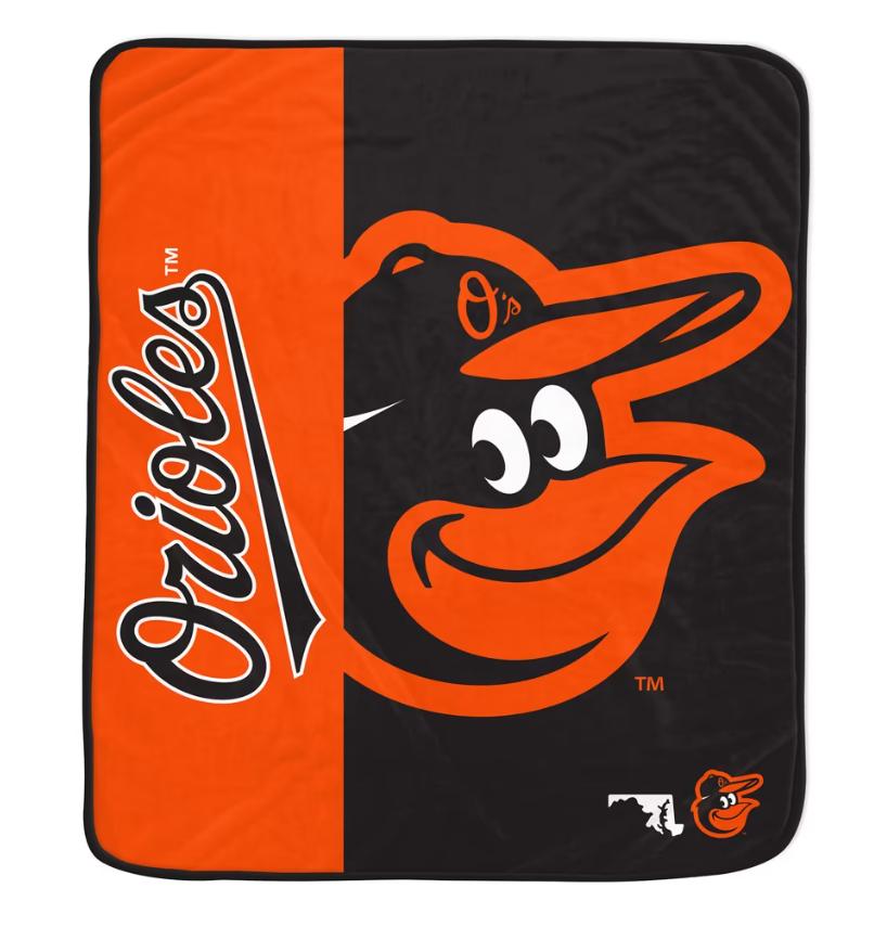 Baltimore Orioles Pegasus Endzone Ultra Soft 50" x 60" Blanket