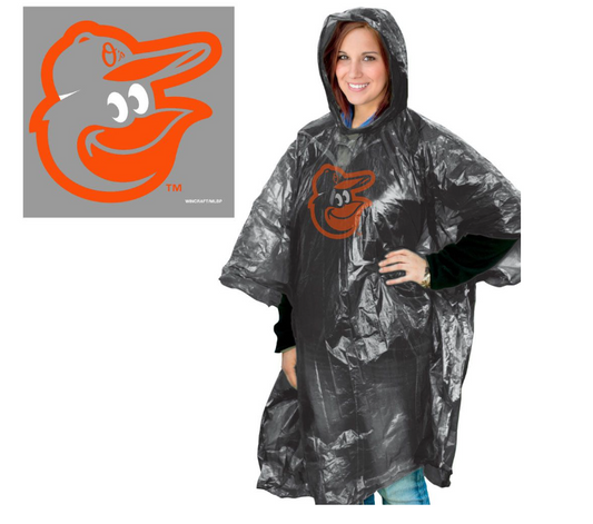 Baltimore Orioles Wincraft Rain Poncho- Black