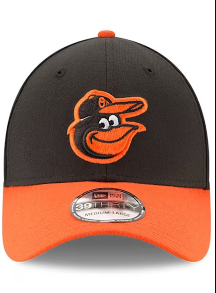 Baltimore Orioles New Era Road  Team Classic 39THIRTY Flex Hat - Black