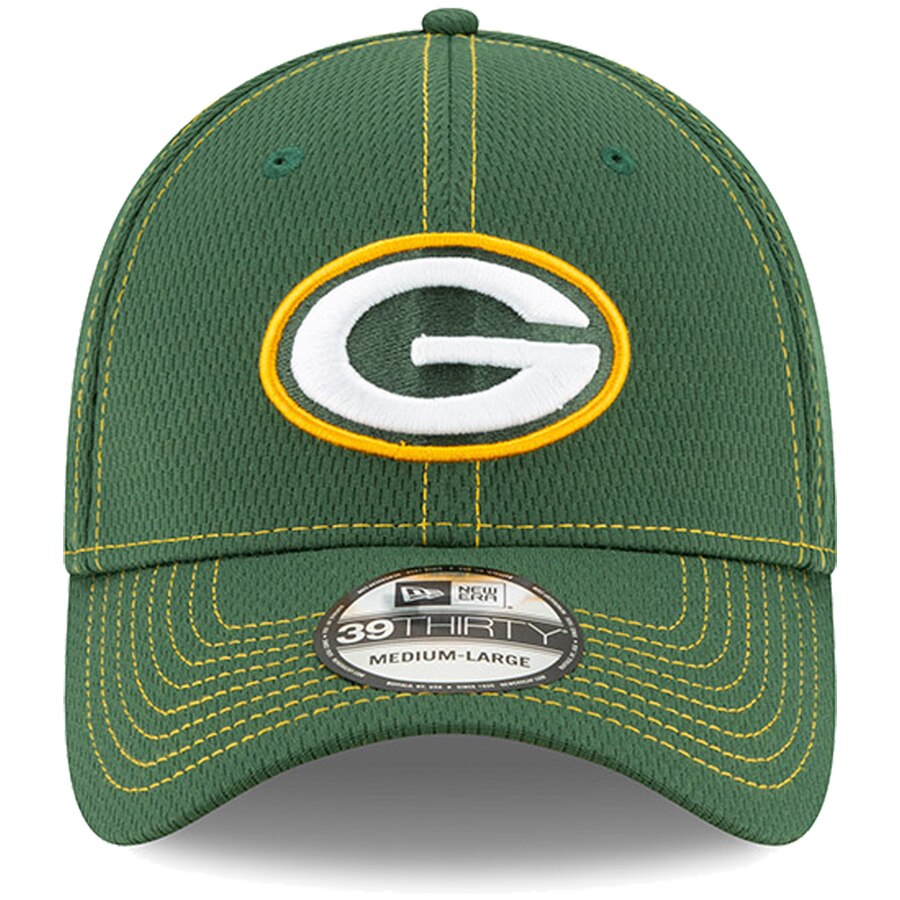 Green Bay Packers New Era Sideline Road 39THIRTY Flex Hat - Green