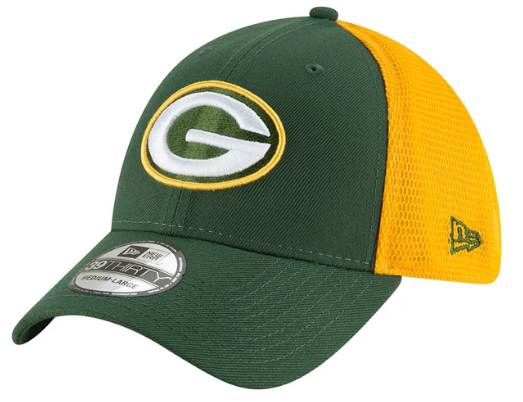 Green Bay Packers New Era Team 2T Sided 39THIRTY Flex Hat - Green