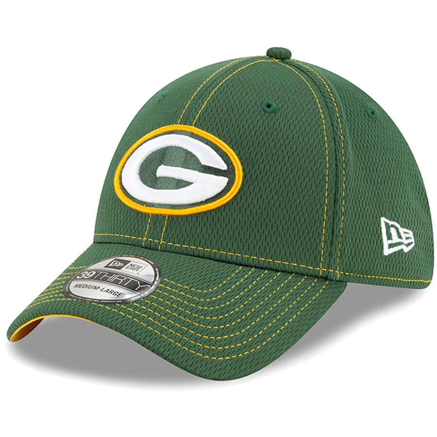 Green Bay Packers New Era Sideline Road 39THIRTY Flex Hat - Green