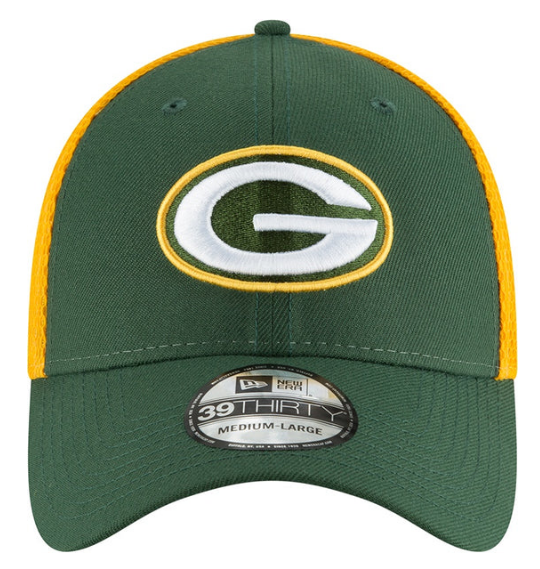 Green Bay Packers New Era Team 2T Sided 39THIRTY Flex Hat - Green