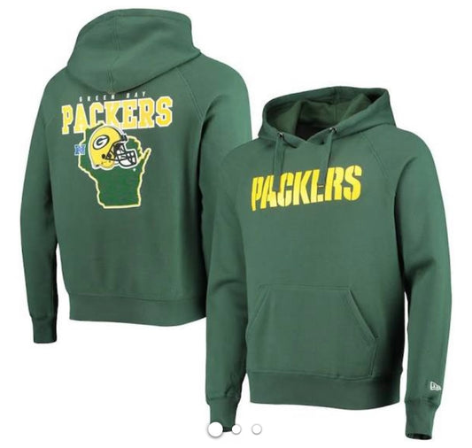 Green Bay Packers New Era State Pull Over Hoodie - Green