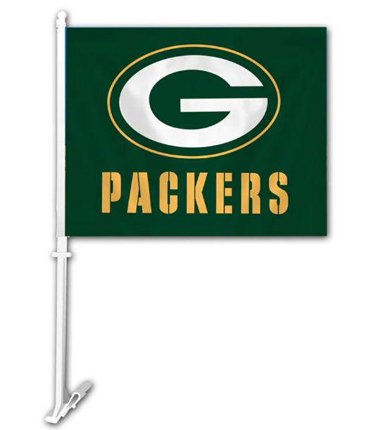 Green Bay Packers Team Car Flag - Green