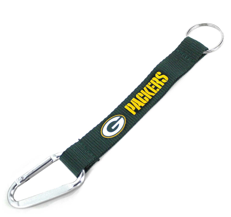 Green Bay Packers Carabiner Keychain-Green