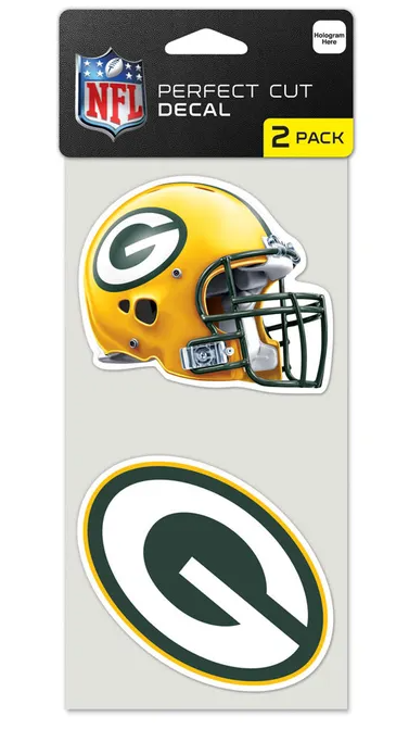 Green Bay Packers Wincraft Perfect Cut Decal 4x4 Set of Two