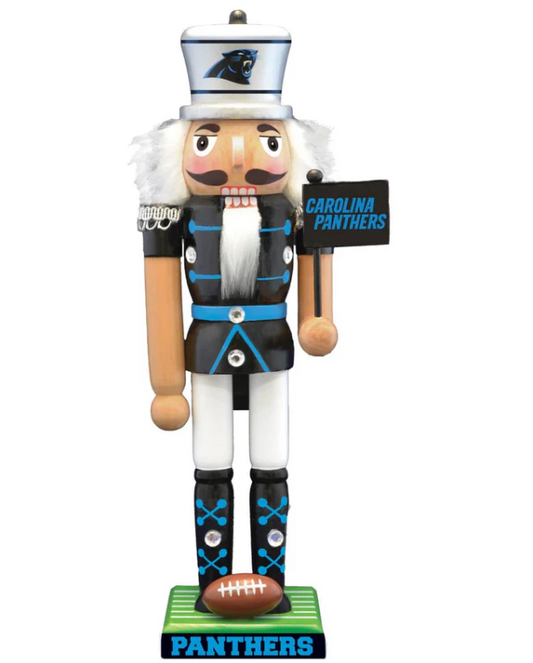 Carolina Panthers Master Piece 12" Wooden Nutcracker